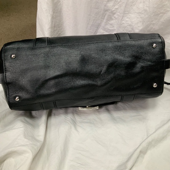 Lauren Ralph Lauren Black Leather Satchel Bag - Picture 5 of 10